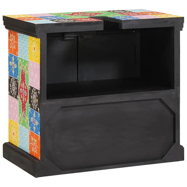 Pesuallaskaappi ovella Ruskea 60 x 35 x 55 cm Kiinteä mango puu