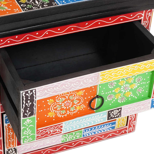 Yöpöytäkaappi 2 pcs Monivärinen 40 x 30 x 40 cm Täysi Mangopuu