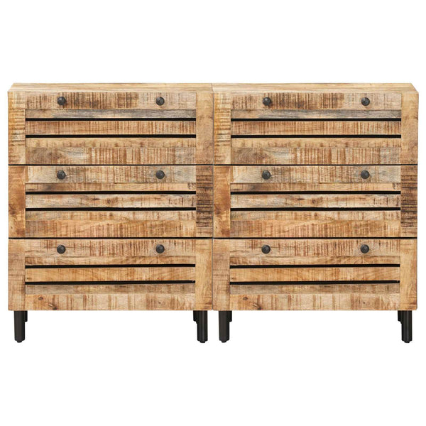 Säilytyskaapit 2 kpl 120 x 33 x 75 cm Kiinteä mango puu