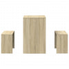 Ruoka ja penkkisarja Dax (3-osainen, sonoma-tammi, puinen)