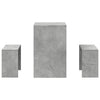 Betoninharmaa ruoka ja penkkisarja Dax (3-osainen, puinen)