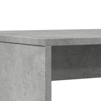 3-osainen Ruoka ja penkkisarja betoninharmaa tekninen puu