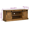 TV Kaappi HALDEN 2 liukuovea 150x40x60 cm massiivipuuta