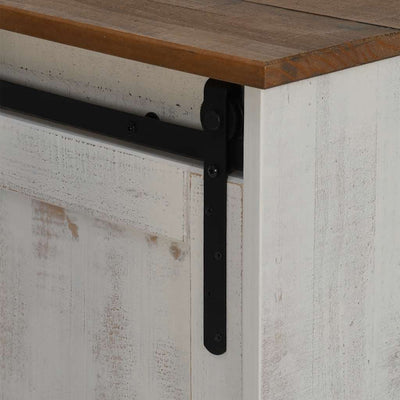 Valkoinen tv kaappi halden Risa 150x40x60cm (2 liukuovea massiivipuu)