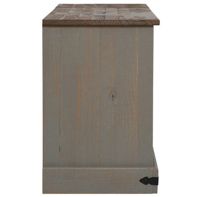TV Kaappi HALDEN 2 liukuovea harmaa 150x40x60 cm massiivipuu