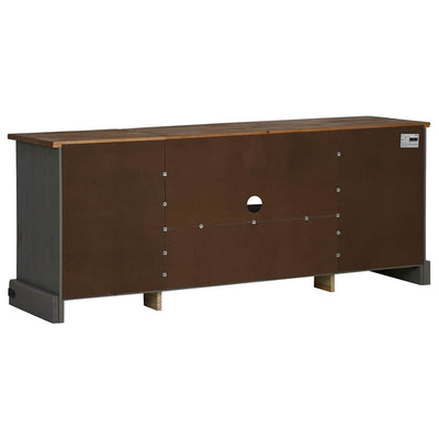 Harmaa tv kaappi halden Risa 150x40x60cm (2 liukuovea massiivipuu)