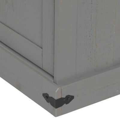 Harmaa tv kaappi halden Risa 150x40x60cm (2 liukuovea massiivipuu)