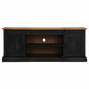Musta tv kaappi halden Risa 150x40x60cm (2 liukuovea massiivipuu)