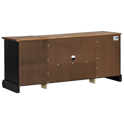 TV Kaappi HALDEN 2 liukuovea musta 150x40x60 cm massiivipuu
