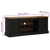 TV Kaappi HALDEN 2 liukuovea musta 150x40x60 cm massiivipuu
