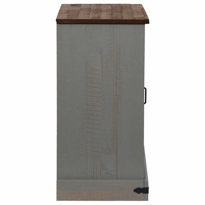 senkki HALDEN liukuovella harmaa 80x40x80 cm massiivipuu