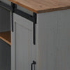 senkki HALDEN liukuovella harmaa 80x40x80 cm massiivipuu