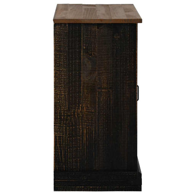 Senkki HALDEN liukuovella musta 80x40x80 cm massiivipuu
