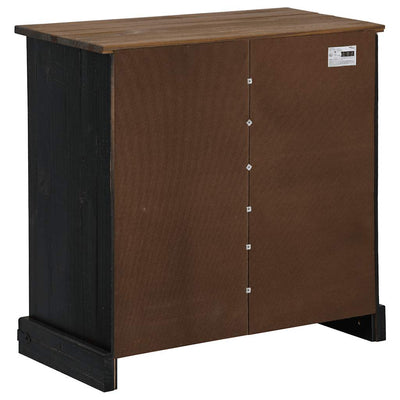 Senkki HALDEN liukuovella musta 80x40x80 cm massiivipuu