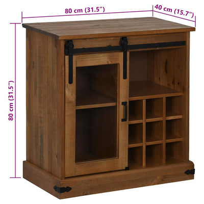senkki HALDEN liukuovella 80x40x80 cm massiivipuuta