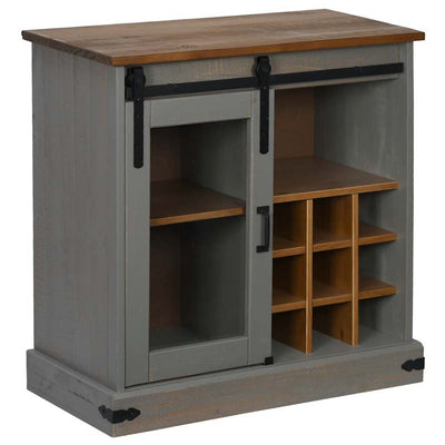 senkki HALDEN liukuovella harmaa 80x40x80 cm massiivipuu