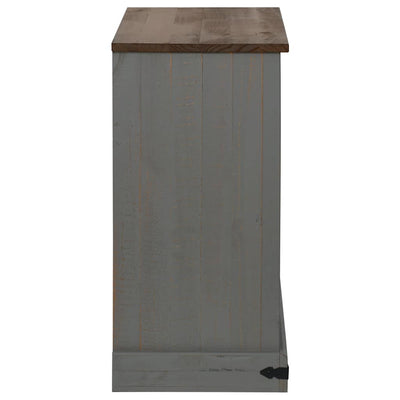 senkki HALDEN liukuovella harmaa 80x40x80 cm massiivipuu