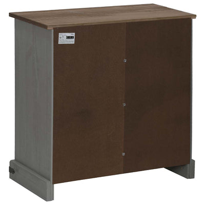senkki HALDEN liukuovella harmaa 80x40x80 cm massiivipuu