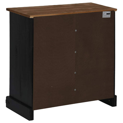 Senkki HALDEN liukuovella musta 80x40x80 cm massiivipuu