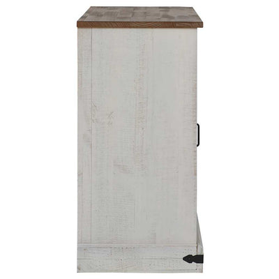 Senkki HALDEN 2 Liukuovet Valkoinen 112x40x80 cm Massiivipuu