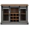 Senkki HALDEN 2 Liukuovet Harmaa 112x40x80 cm Massiivipuu