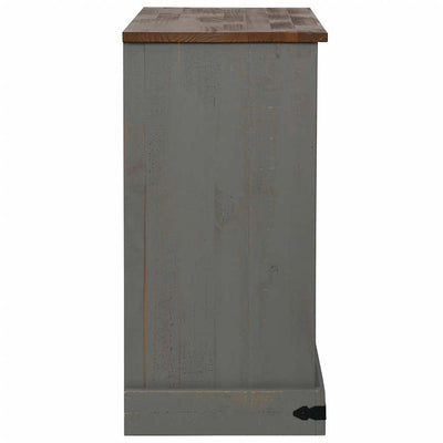 Senkki HALDEN 2 Liukuovet Harmaa 112x40x80 cm Massiivipuu