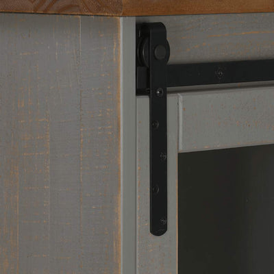 Senkki HALDEN 2 Liukuovet Harmaa 112x40x80 cm Massiivipuu