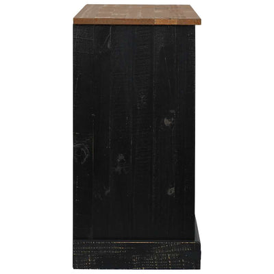 Senkki HALDEN 2 Liukuovet Musta 112x40x80 cm Massiivipuu