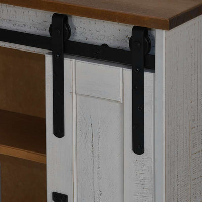 Valkoinen ripustuskaappi halden liukuovella Ladig 49x22,5x70cm (mänty)