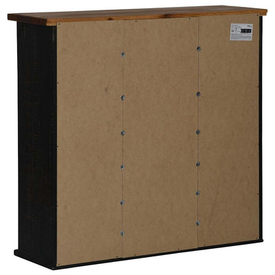 Ripustuskaappi HALDEN 2 liukuovea musta 75x22,5x70 cm mänty