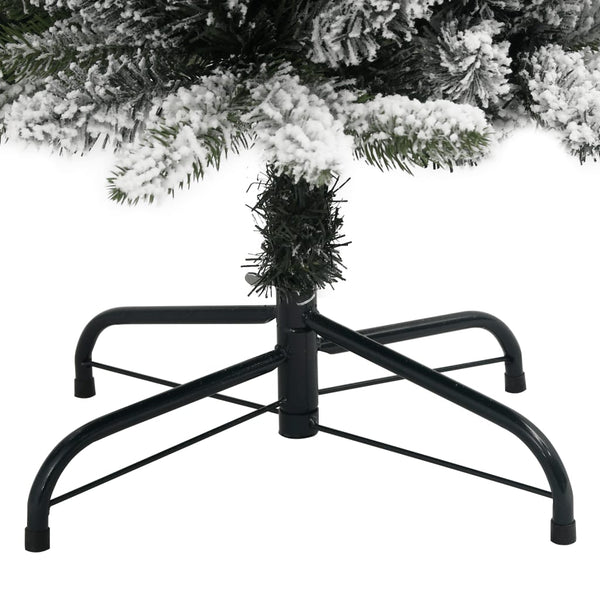 Tekojoulukuusi lumihuurteella 150 cm PVC ja PE