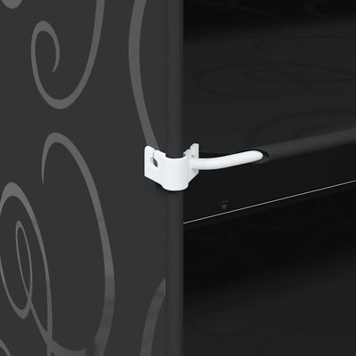 Musta säilytyslokero Ragip 6 kuutiolla ja ovilla (pp)