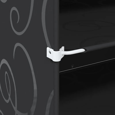 Musta säilytyslokero Ragip 12 kuutiolla ja ovilla (pp)