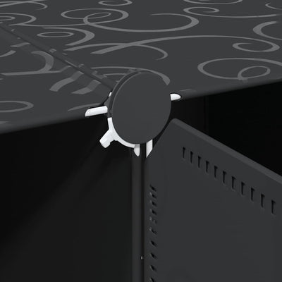 Tallennuskuution järjestäjä Yweta 12kuutiolla ja ripustustangoilla (pp)