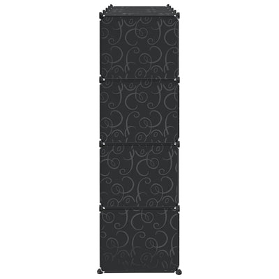 Tallennuskuution järjestäjä Yweta 16kuutiolla ja ripustustangoilla (pp)