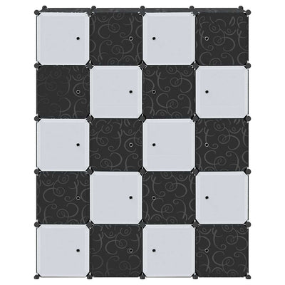 Tallennuskuution järjestäjä Yweta 20kuutiolla ja ripustustangoilla (pp)