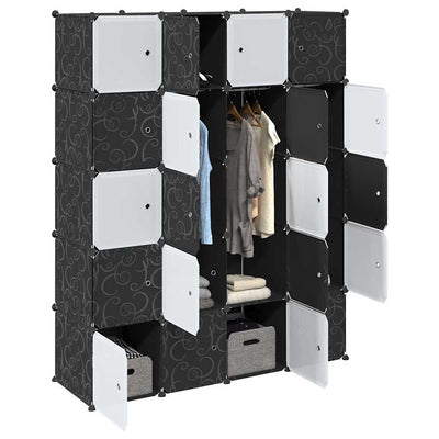 Tallennuskuution järjestäjä Yweta 20kuutiolla ja ripustustangoilla (pp)