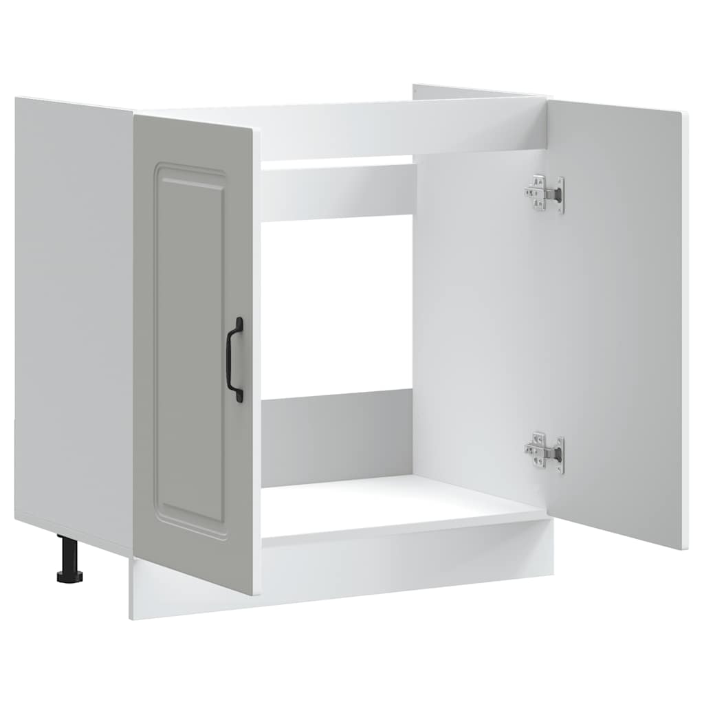 Valkoinen altaan pohjakaappi kalmar Tacue 80x46x81,5cm (puinen)