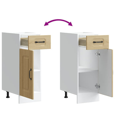 Sonoma tammi keittiön pohjakaappi kalmar Tacue (suunniteltu puu)