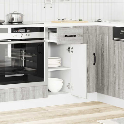 Keittiön pohjakaappi Kalmar harmaa sonoma suunniteltu puu