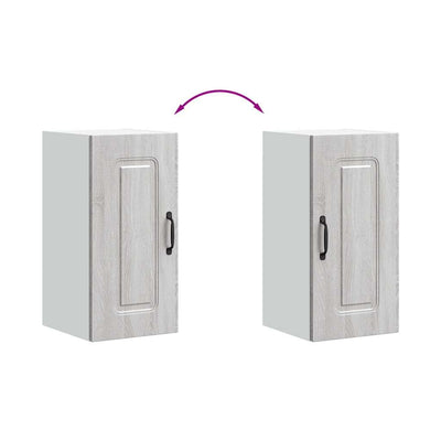 Harmaa keittiön seinäkaappi kalmar Tacue (suunniteltu puu)