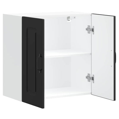 Musta keittiön seinäkaappi kalmar Tacue (suunniteltu puu)