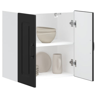 Musta keittiön seinäkaappi kalmar Tacue (suunniteltu puu)