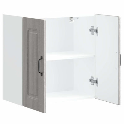 Harmaa keittiön seinäkaappi kalmar Tacue (suunniteltu puu)