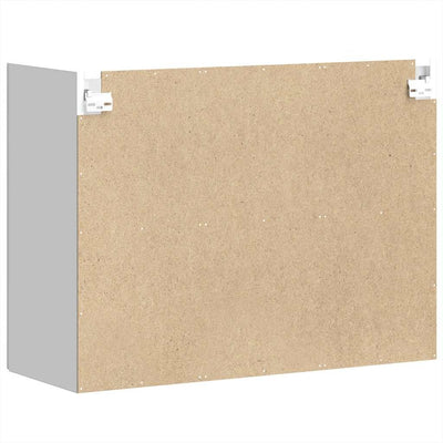 Valkoinen keittiön seinäkaappi lasiovella Tacue (kalmar)