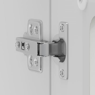 Valkoinen keittiön seinäkaappi lasiovella Tacue (kalmar)