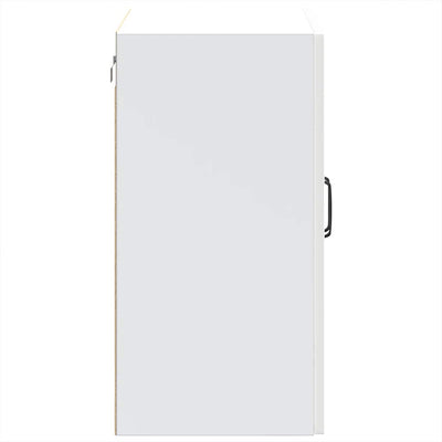 Valkoinen keittiön seinäkaappi lasiovella kalmar Tacue (kiiltävä)