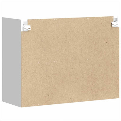 Valkoinen keittiön seinäkaappi lasiovella kalmar Tacue (kiiltävä)