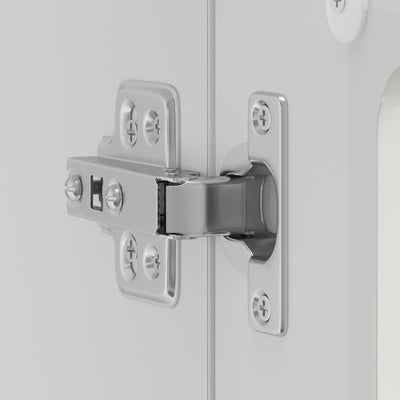 Valkoinen keittiön seinäkaappi lasiovella kalmar Tacue (kiiltävä)