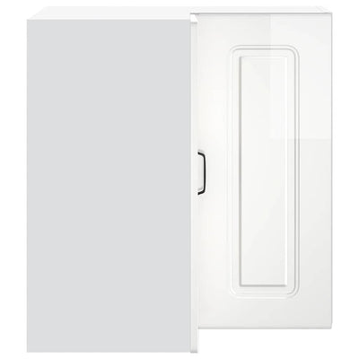 Valkoinen keittiön seinäkulmakaappi kalmar Tacue (korkeakiiltoinen)